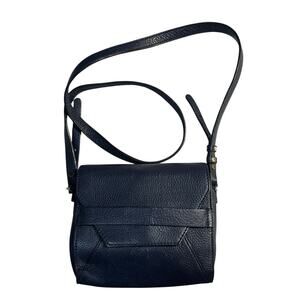 Brooks Brothers Genuine Leather Crossbody Bag Navy | Rare Style